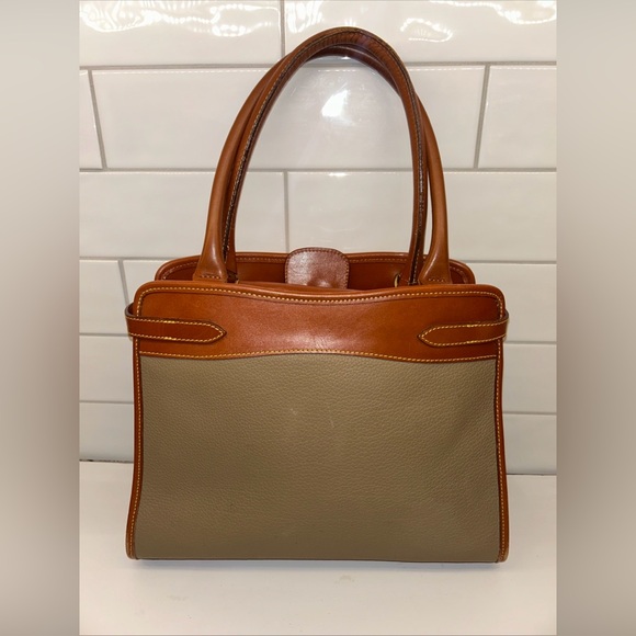 Dooney & Bourke Tan and Brown Leather Tote - Picture 7 of 16
